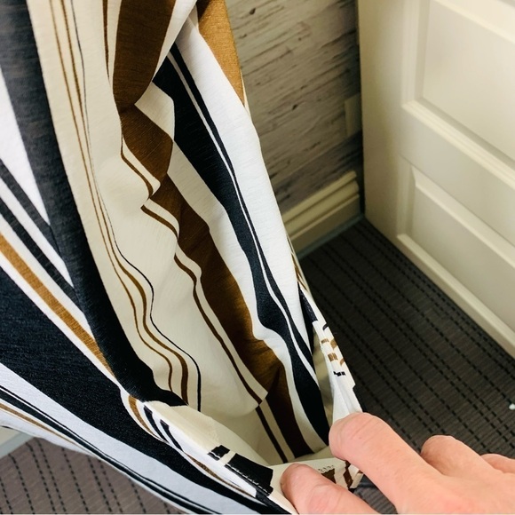 Azul By Moussy Shirt Dress Sz S White Coastal Striped Short Sleeves Midi Shif - Picture 8 of 13